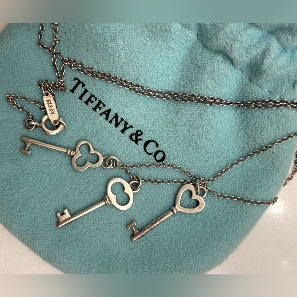 Tiffany & Co Three Key Sterling Silver Necklace
